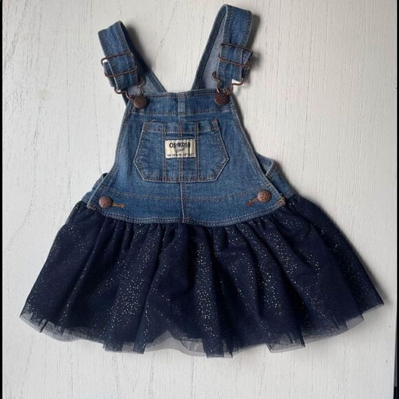 Vintage Oshkosh B’Gosh Dress Overalls 9 months - Picture 1 of 4